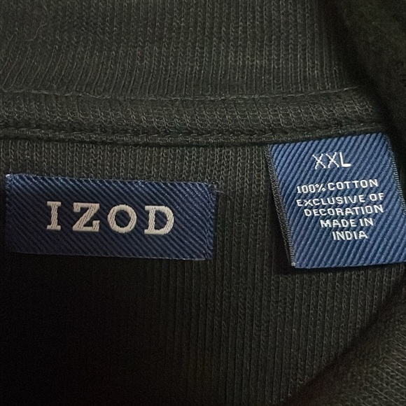 IZOD size XXL gray mock neck long sleeve shirt with quarter zip - Picture 2 of 9